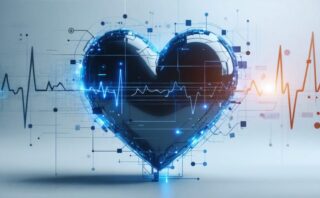 Conceptual illustration showing a heart encircled by digital casino elements, highlighting the stress impact of online gambling on cardiovascular health.