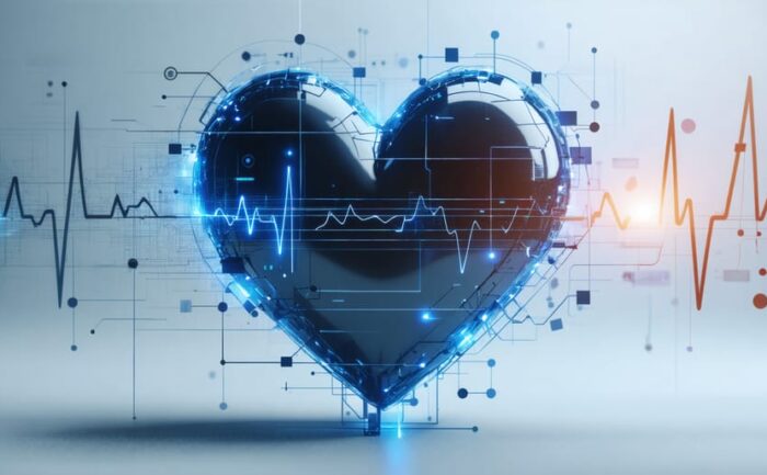 Conceptual illustration showing a heart encircled by digital casino elements, highlighting the stress impact of online gambling on cardiovascular health.